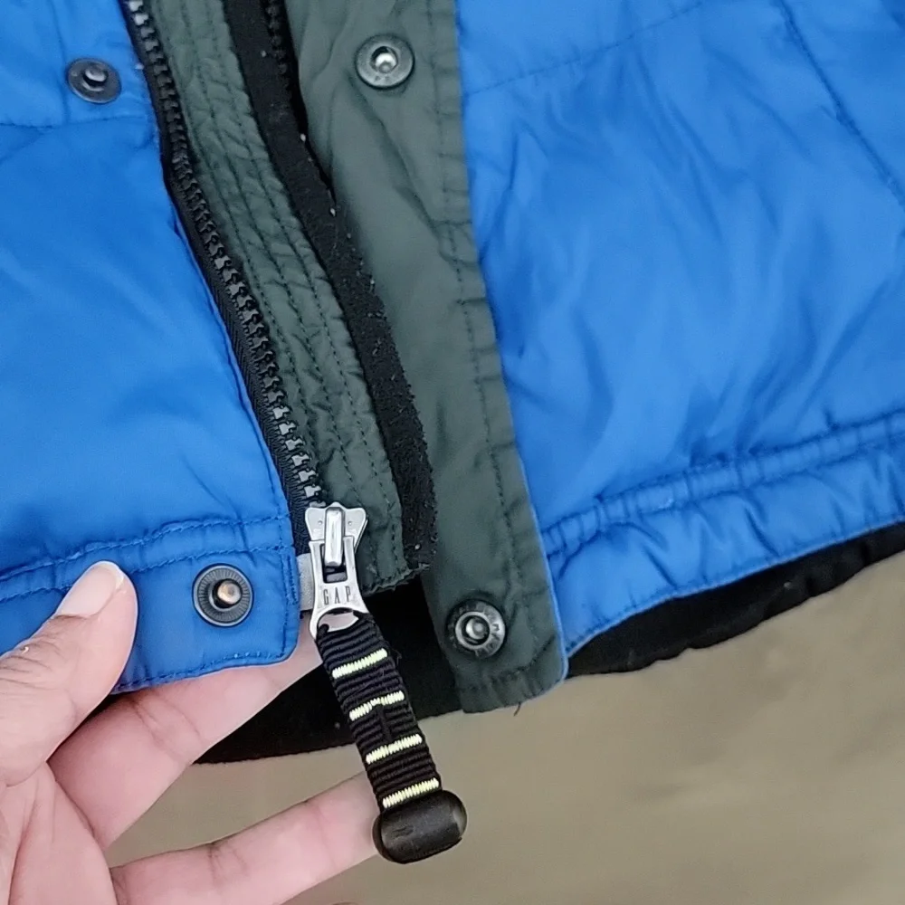 GAP Vintage 90s Kids Feather Filled Blue Puffy Jacket Size XS